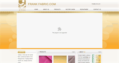 Desktop Screenshot of frankfabric.com